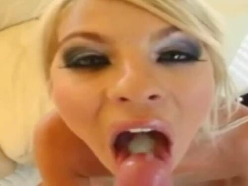 French maid lucy-james gives epic blowage and takes big beef whistle in the gazoo&excl;
